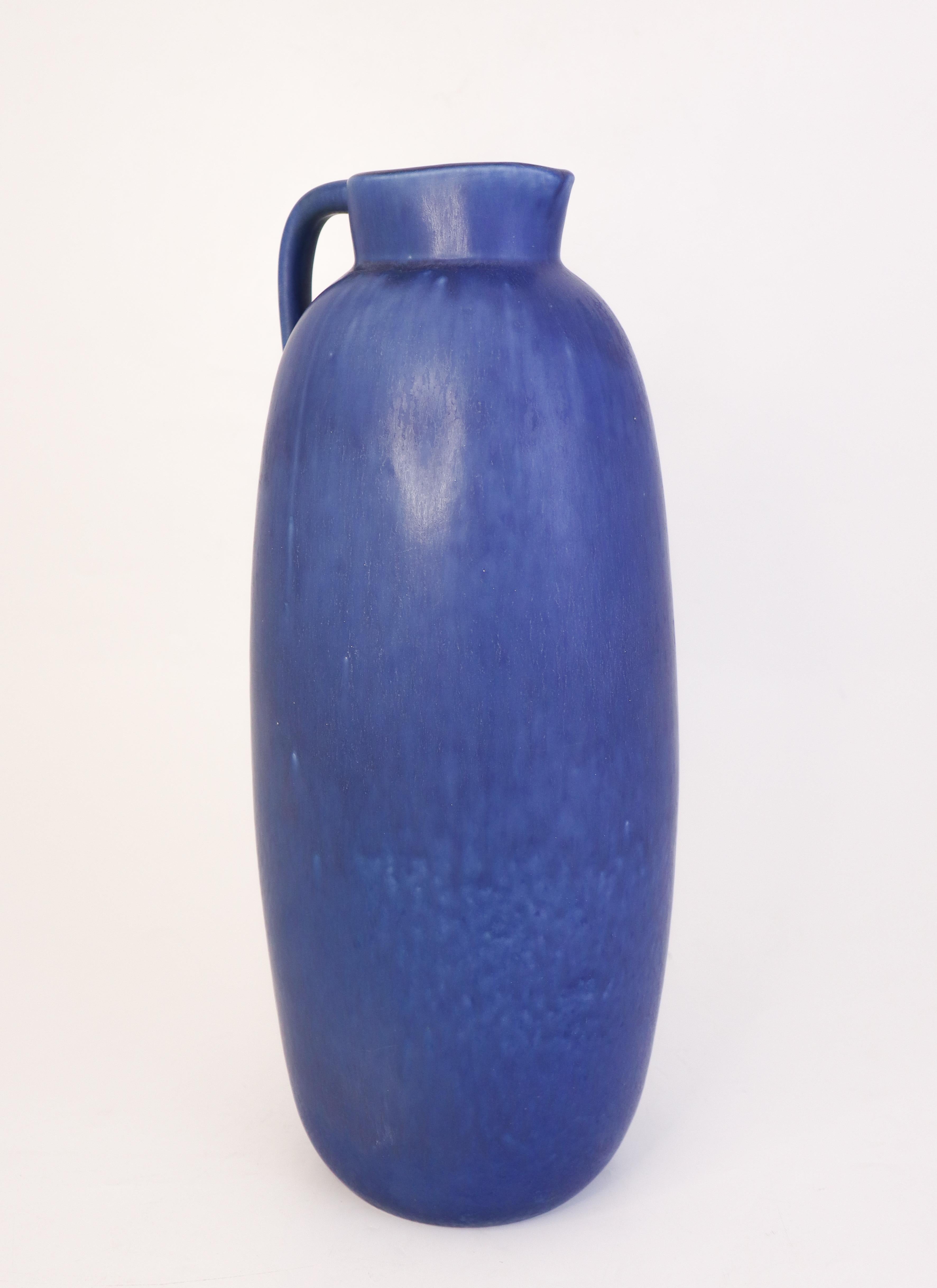 Smaltato Vaso blu scuro - Carl-Harry Stålhane  - Rörstrand - Inizio anni '40 in vendita