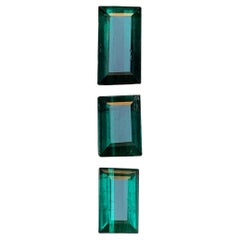 Dunkelblaugrüner Turmalin 5.50 Ct Baguetteschliff Natürliche Lose Edelsteine Paket