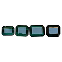 Dark Bluish Hue Green Tourmaline 9.36 Ct Emerald Cut Natural Loose Gemstones