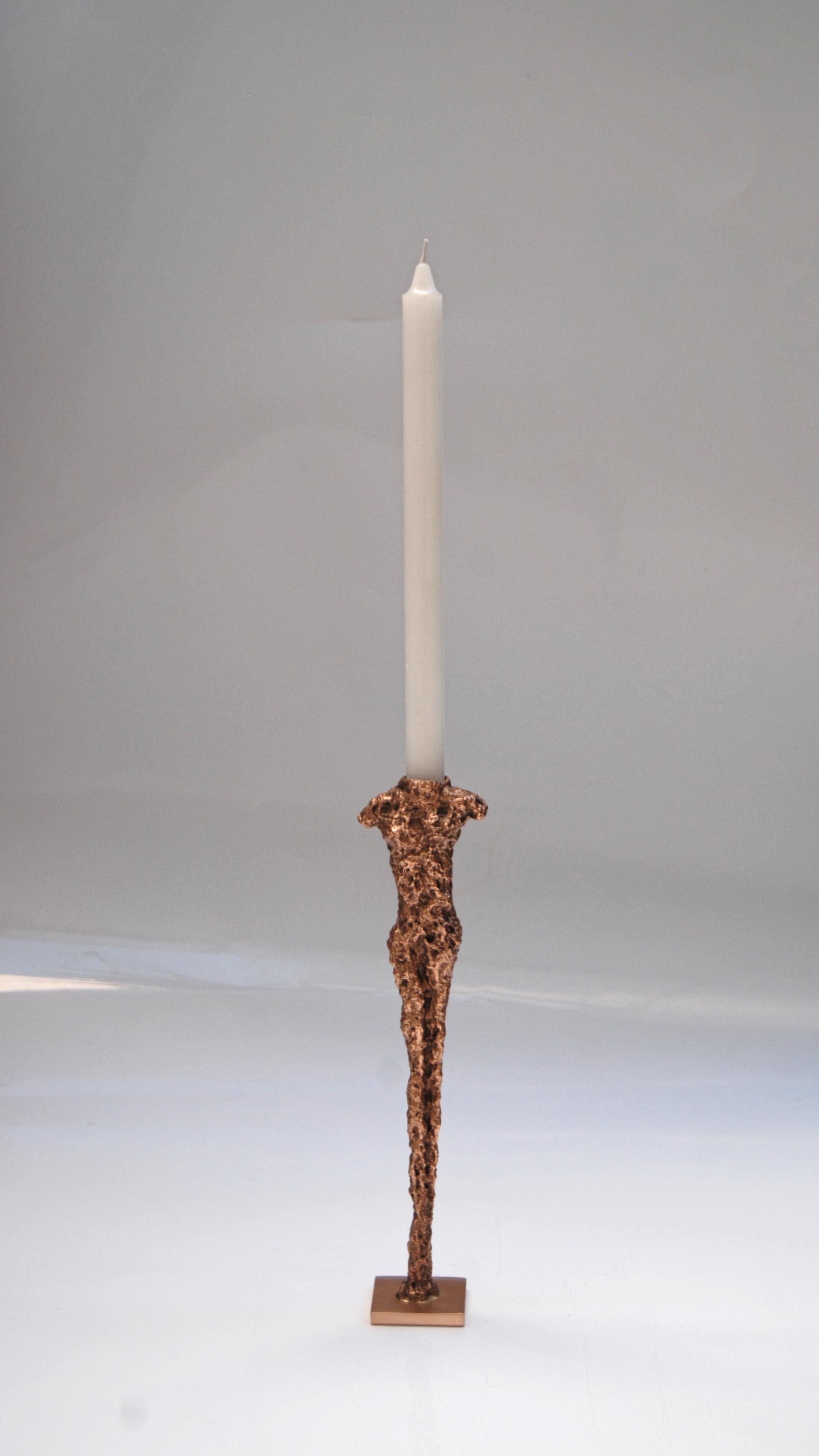 Modern Dark Bronze Candleholder by FAKASAKA Design For Sale