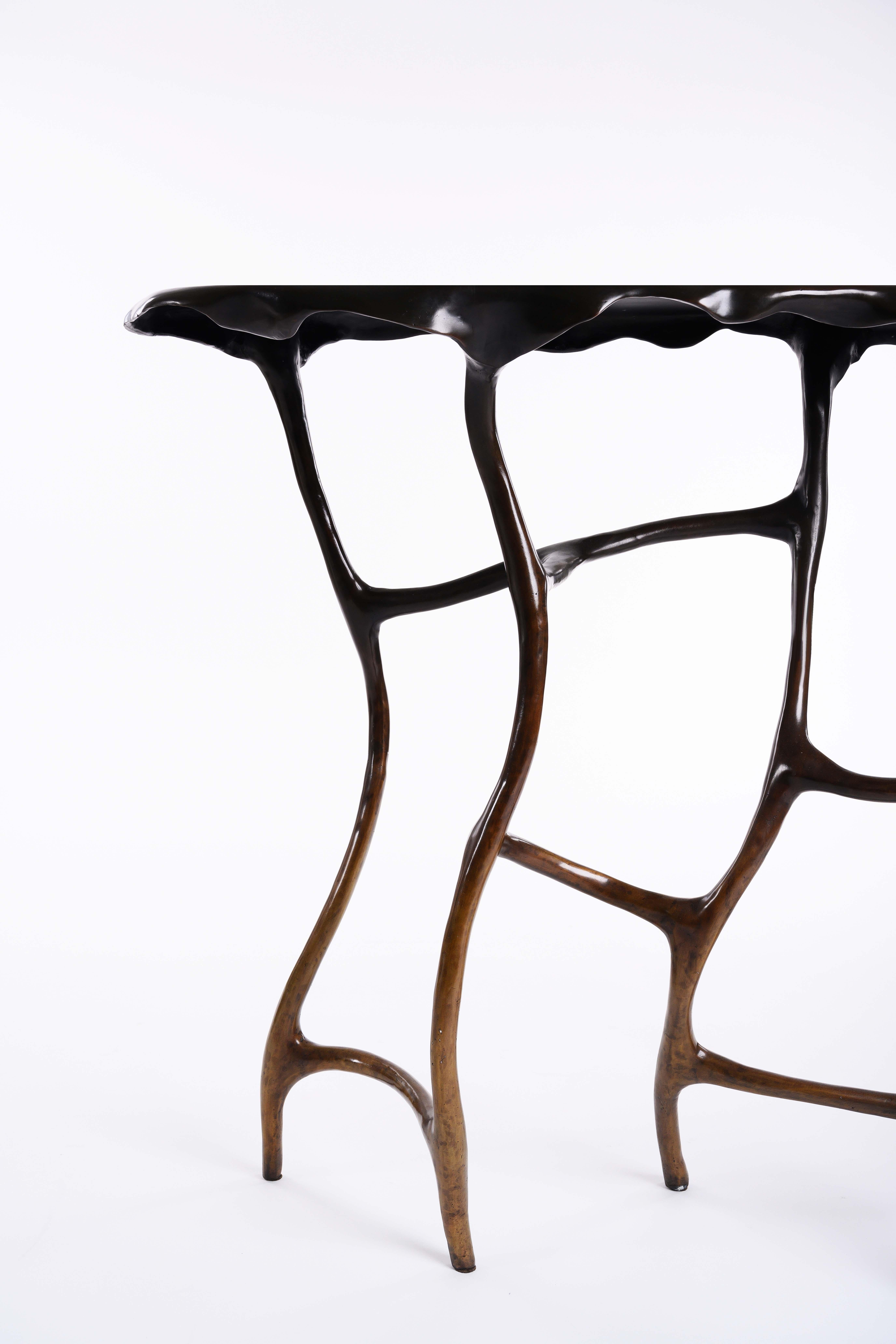 Bronze Dali Console Table in Ombre Finish by Elan Atelier (Preorder) In New Condition For Sale In New York, NY