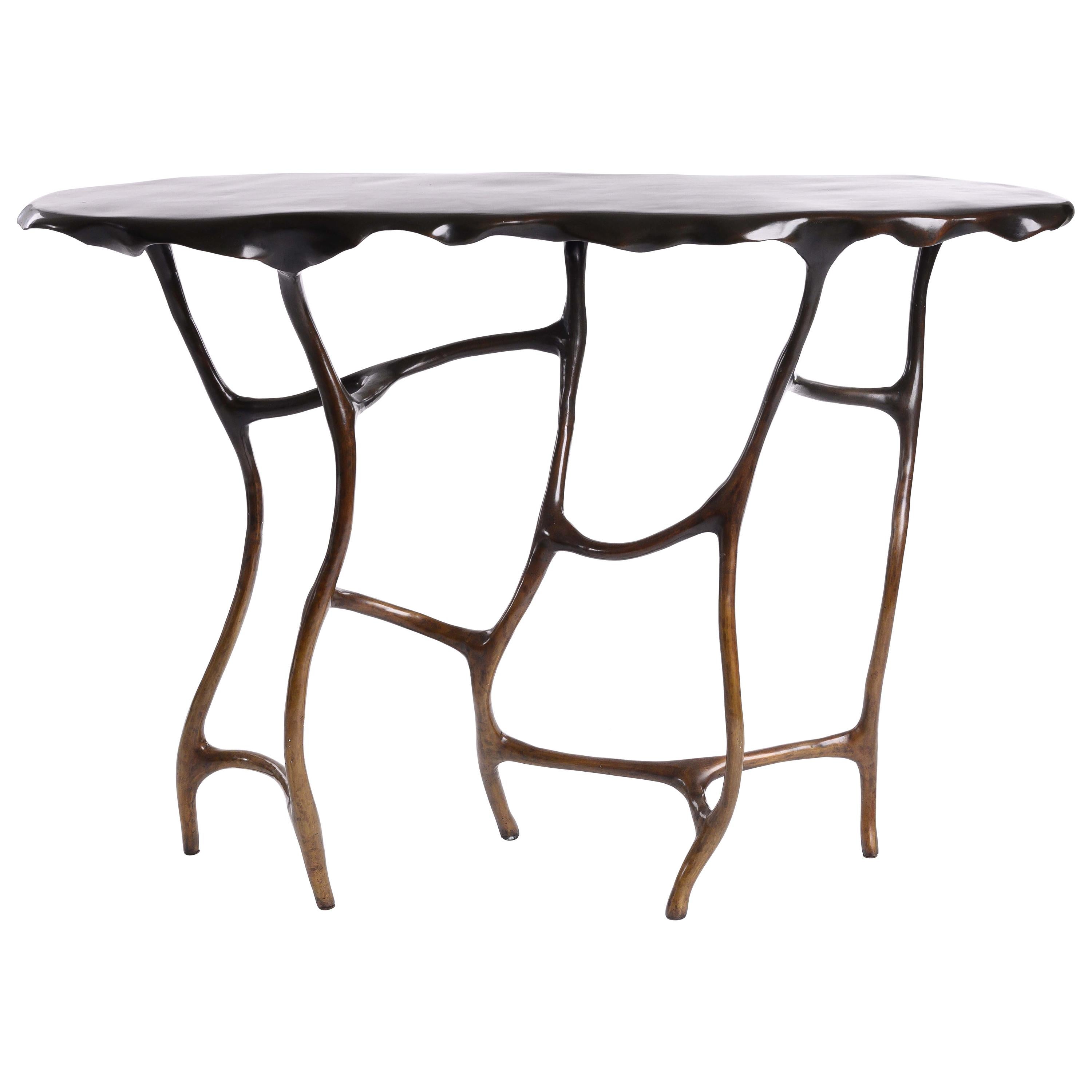 Bronze Dali Console Table in Ombre Finish by Elan Atelier (Preorder) For Sale