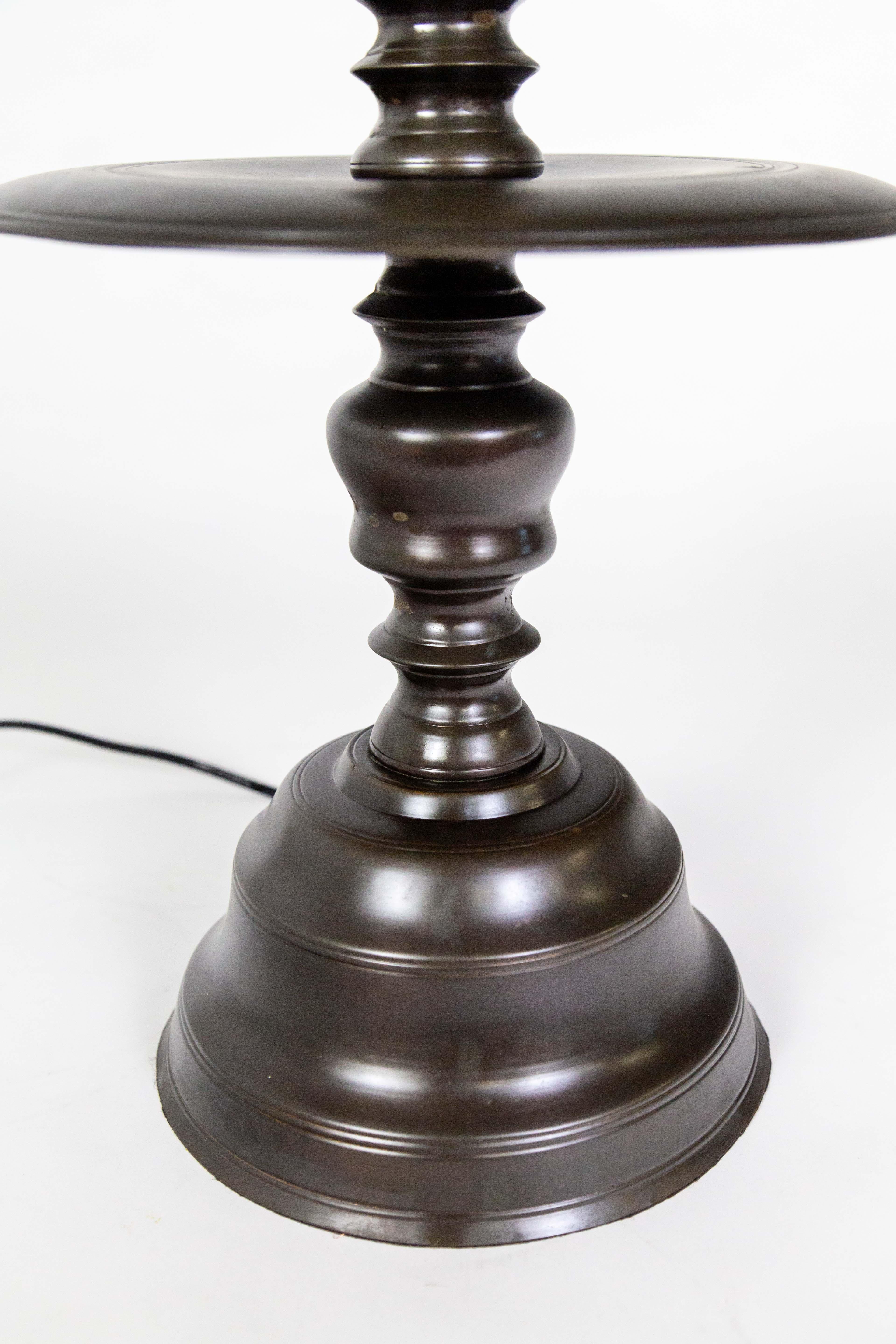 Dark Bronze Dutch Turned Table Lamp (24