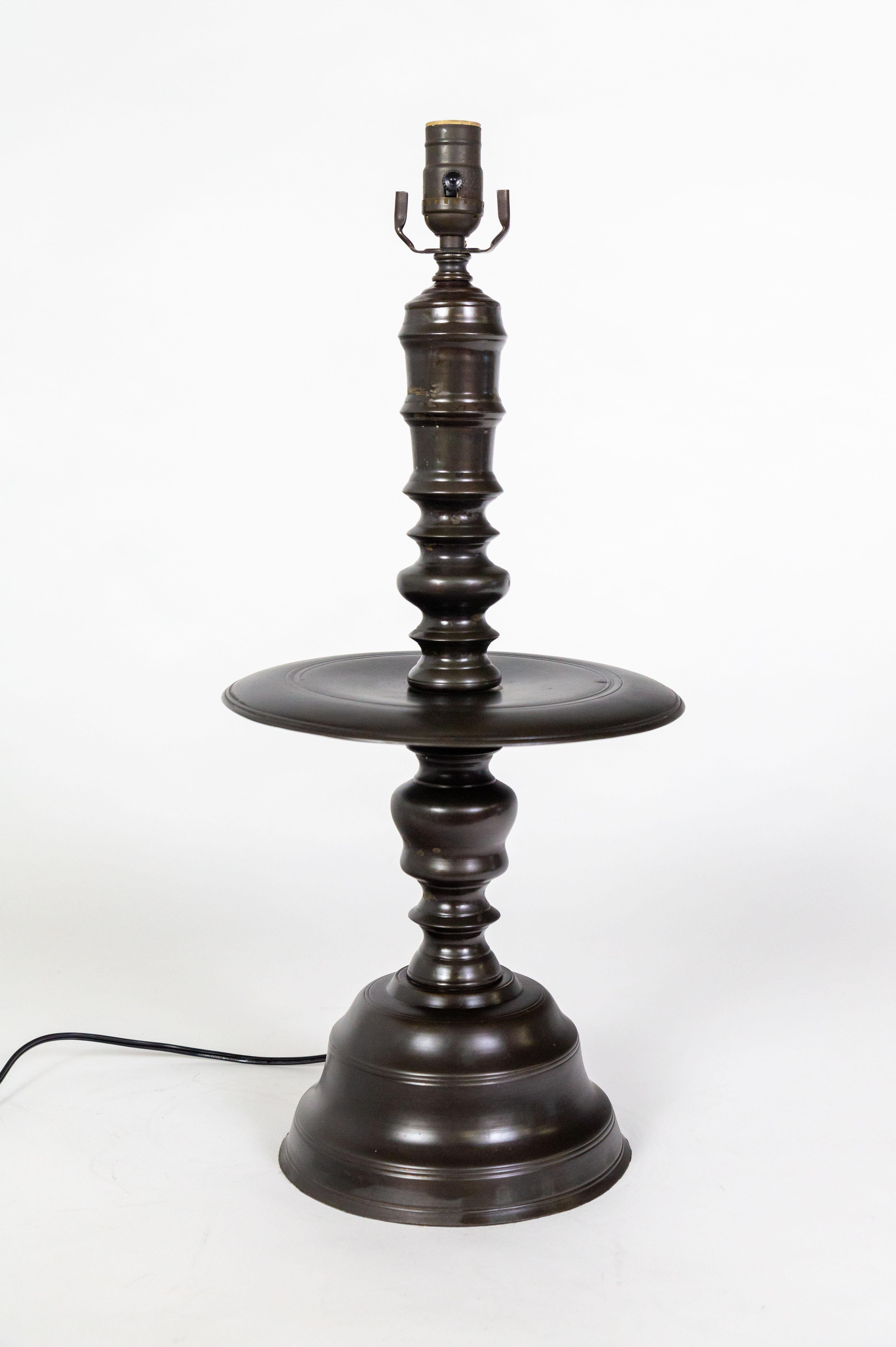 Dark Bronze Dutch Turned Table Lamp (24
