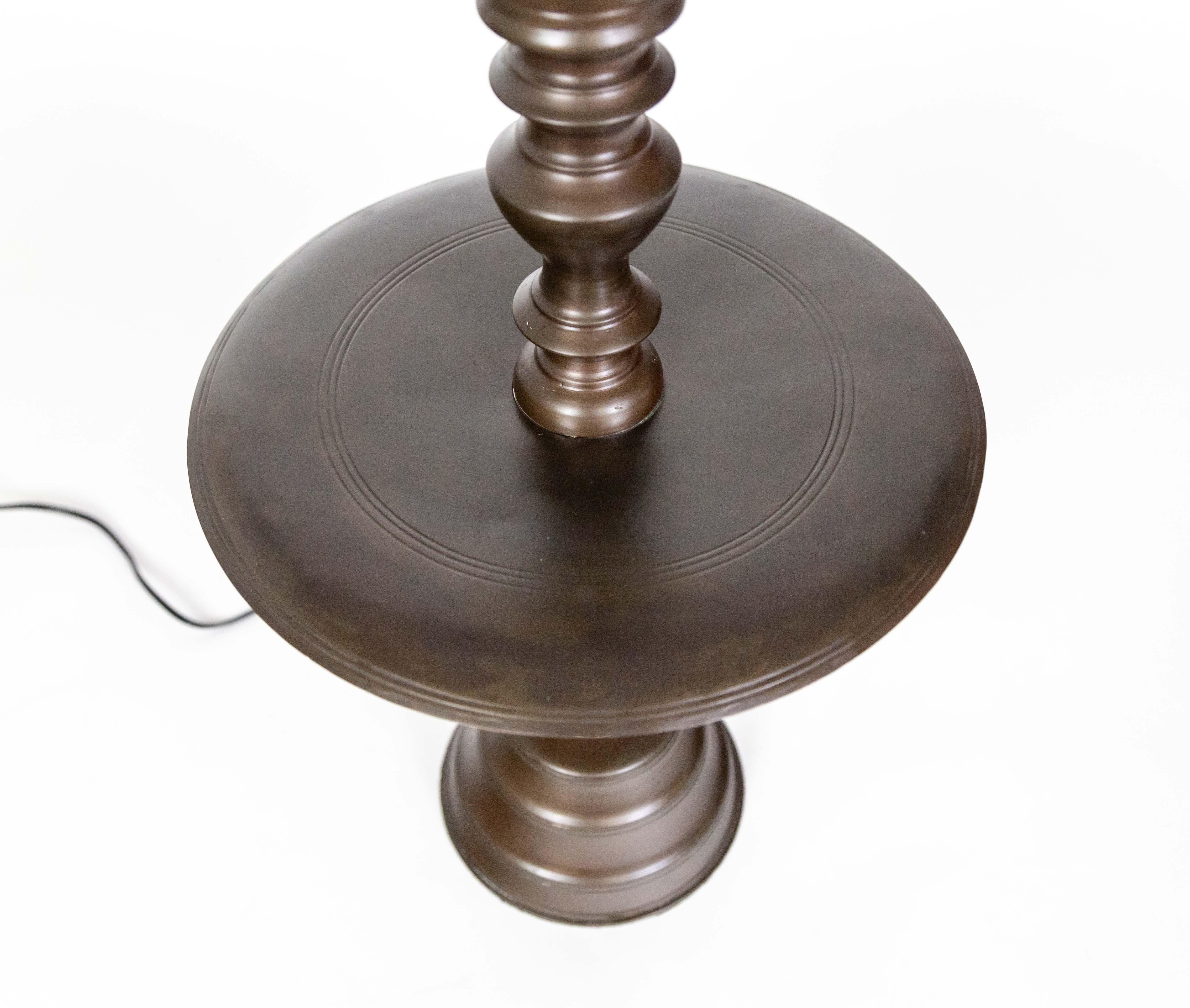 Brass Dark Bronze Dutch Turned Table Lamps (28