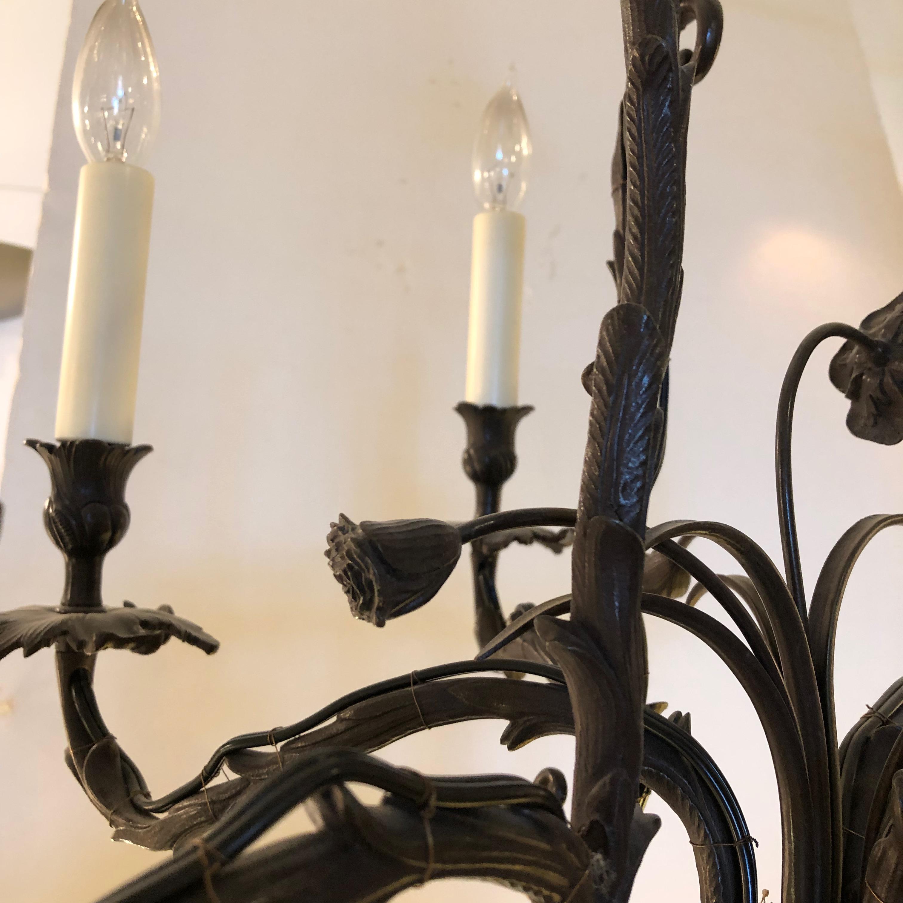 Dark Bronze Louis XV Chandelier For Sale 2