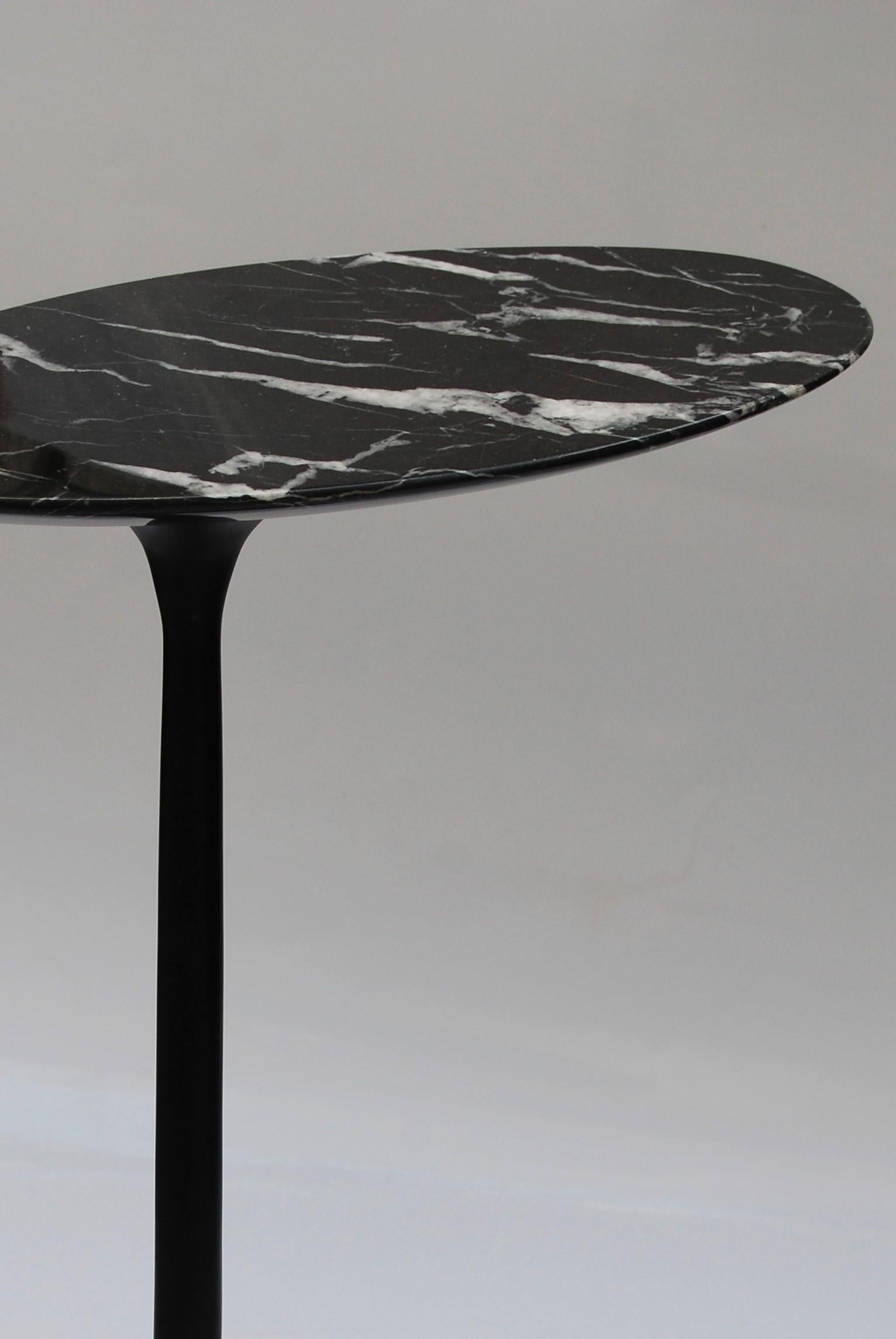Brazilian Dark Bronze Table with Marquina Marble Top by Fakasaka Design