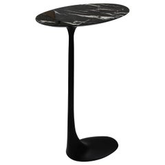 Dark Bronze Table with Marquina Marble Top by Fakasaka Design