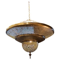 Dark Bronze Tiered Chandelier, Morocco, Contemporary