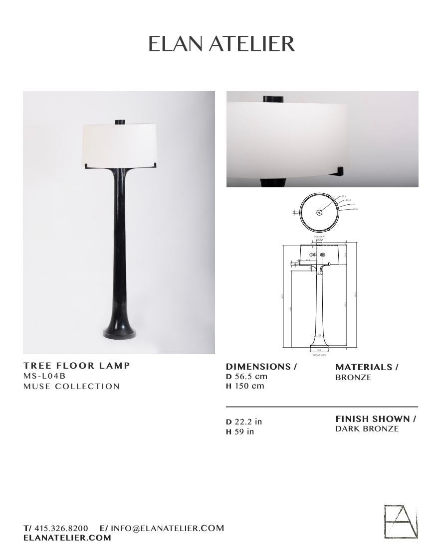 Modern Dark Bronze Tree Floor Lamp by Elan Atelier For Sale