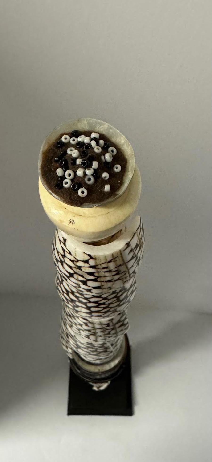 Dark Brown And Cream Stack of Polished Shells Sculpture, Indonesia, Contemporary In New Condition For Sale In New York, NY