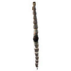 Dark Brown And Cream Stack of Polished Shells Sculpture, Indonesia, Contemporary