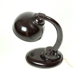 Dark Brown Bakelite Table Lamp Model 11126 by Eric Kirkman Cole, 1930s