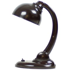 Antique Dark Brown Bakelite Table Lamp Model 11126 by Eric Kirkman Cole, 1930s