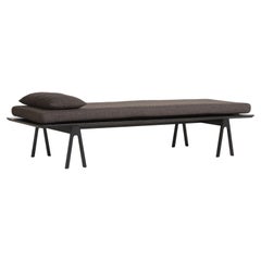 Dark Brown Boucle Level Daybed with Pillow by Msds Studio