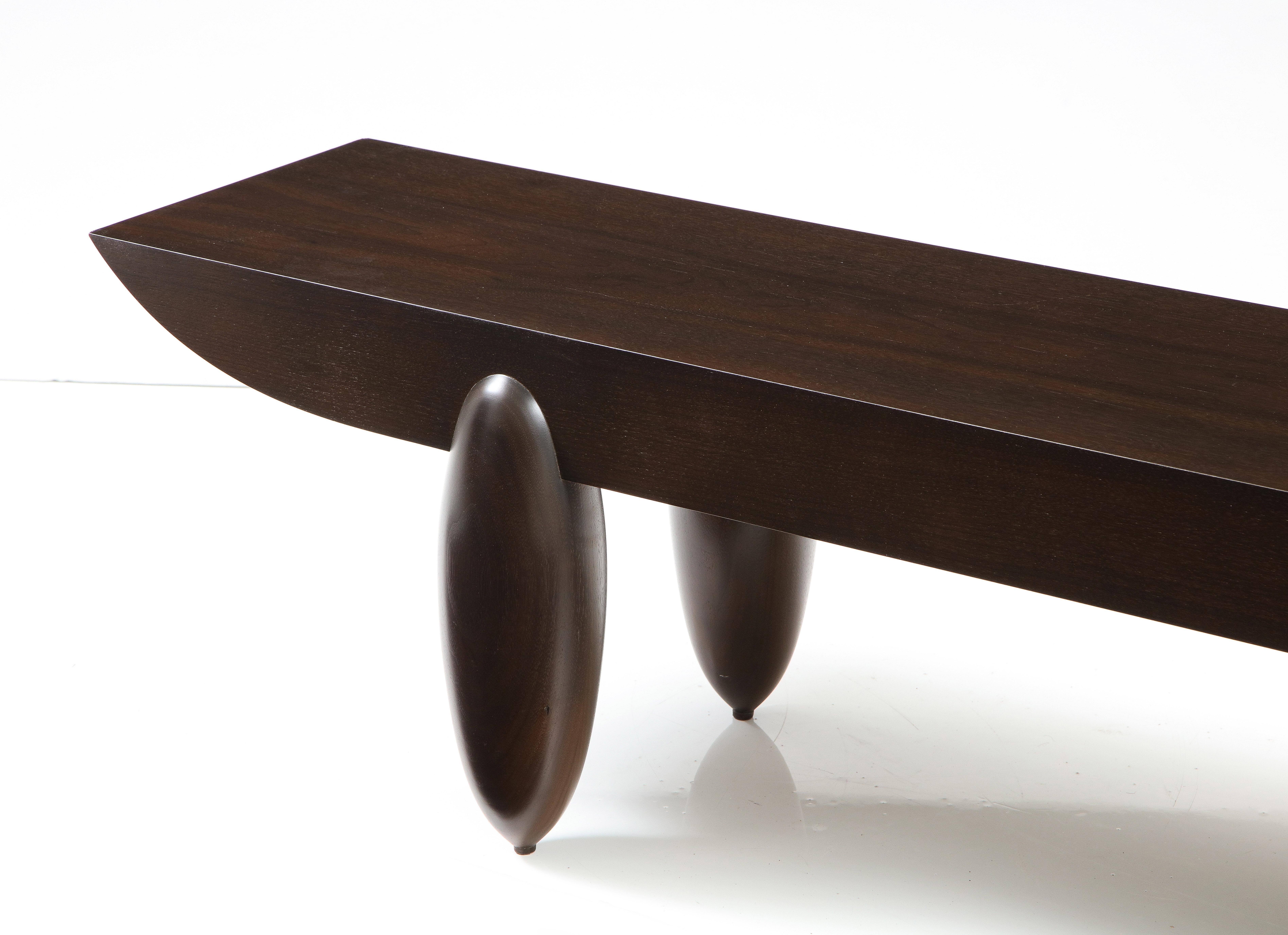 Dark Brown Christian Liaigre Pirogue Bench for Holly Hunt 1