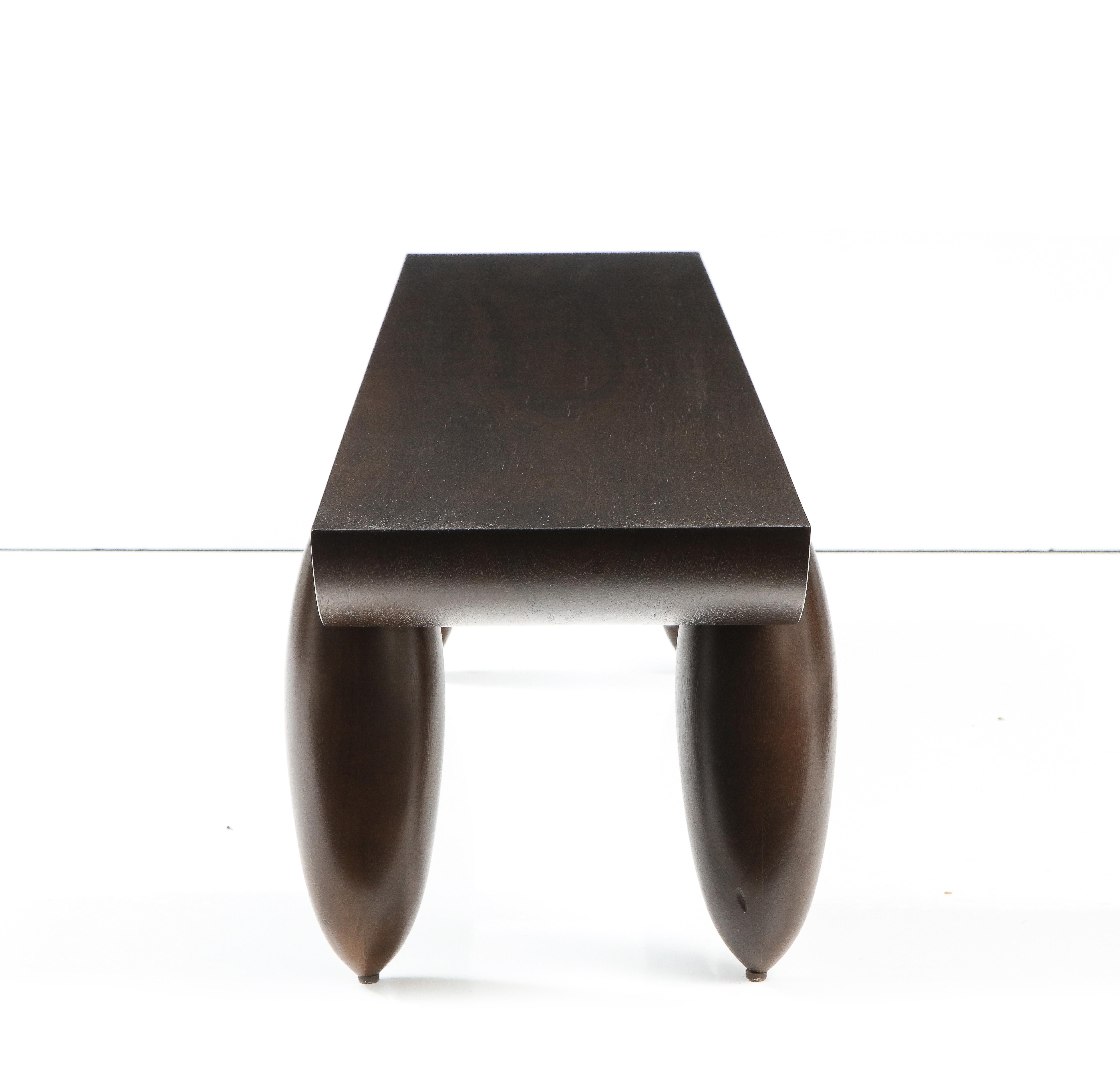 Dark Brown Christian Liaigre Pirogue Bench for Holly Hunt 2
