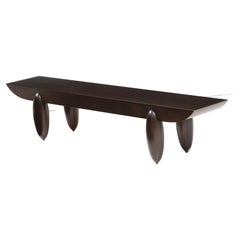 Dark Brown Christian Liaigre Pirogue Bench for Holly Hunt, Pair Available