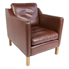 Vintage Dark Brown Danish Chair in the Style of Mogensen, Denmark, 1960s