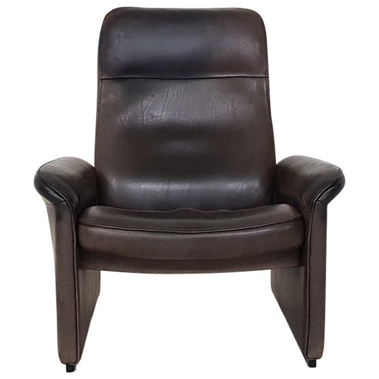 Dark Brown De Sede DS50 Adjustable Recliner Lounge Chair, Switzerland