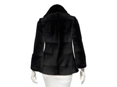 Dark Brown Dennis Basso Sheared Mink Fur Coat