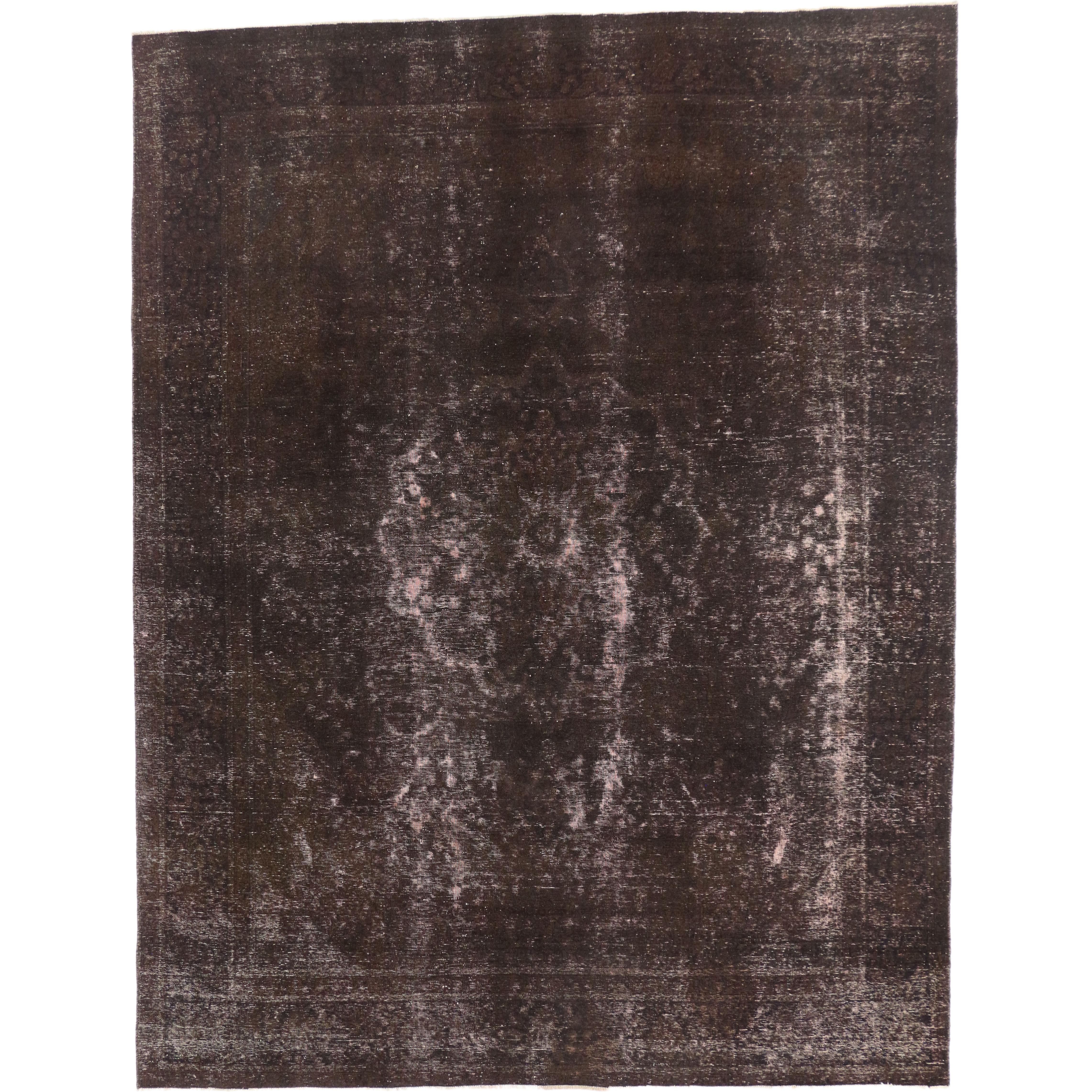 Distressed Vintage Turkish Rug with Rustic Industrial Luxe Style For ...