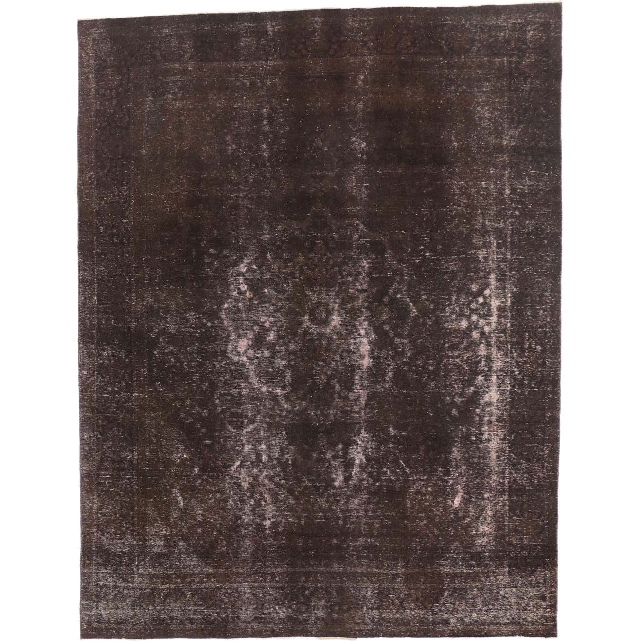 Distressed Vintage Turkish Rug with Rustic Industrial Luxe Style For ...