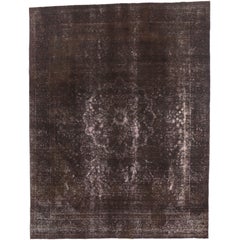 Distressed Vintage Turkish Rug with Rustic Industrial Luxe Style 