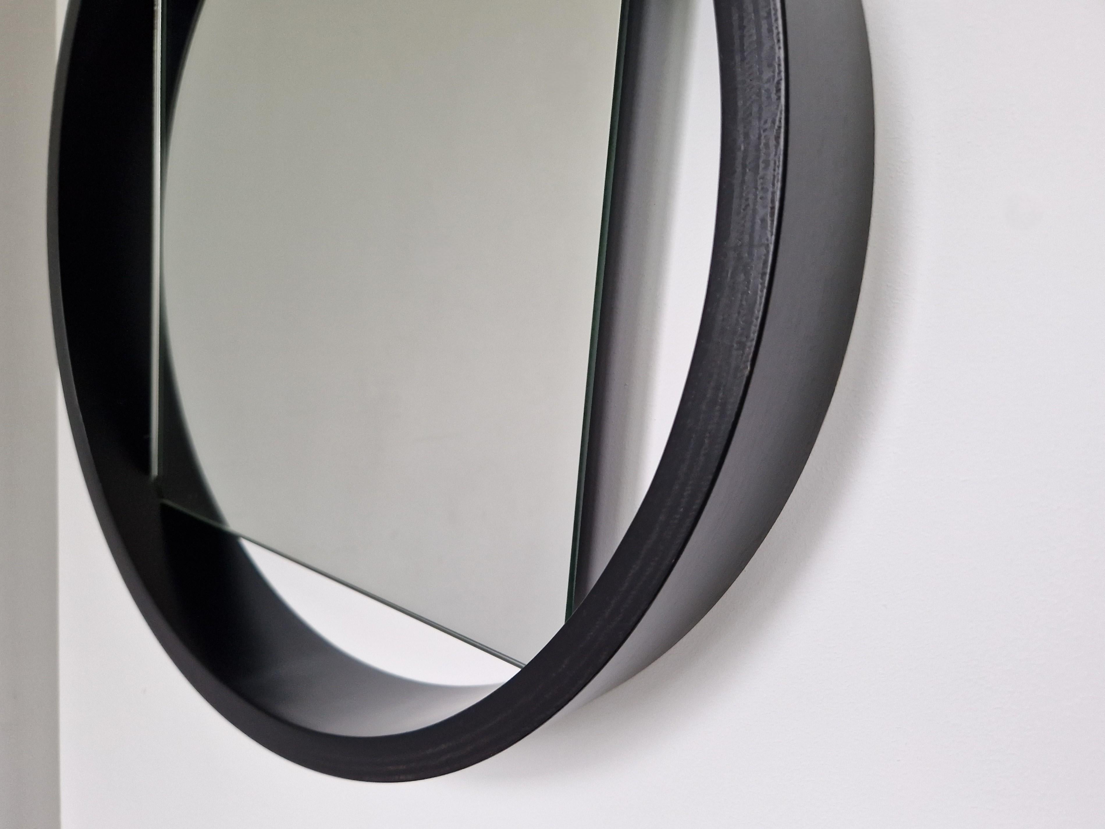 20th Century Dark brown ‘DZ84’ mirror by Benno Premsela for ‘t Spectrum For Sale