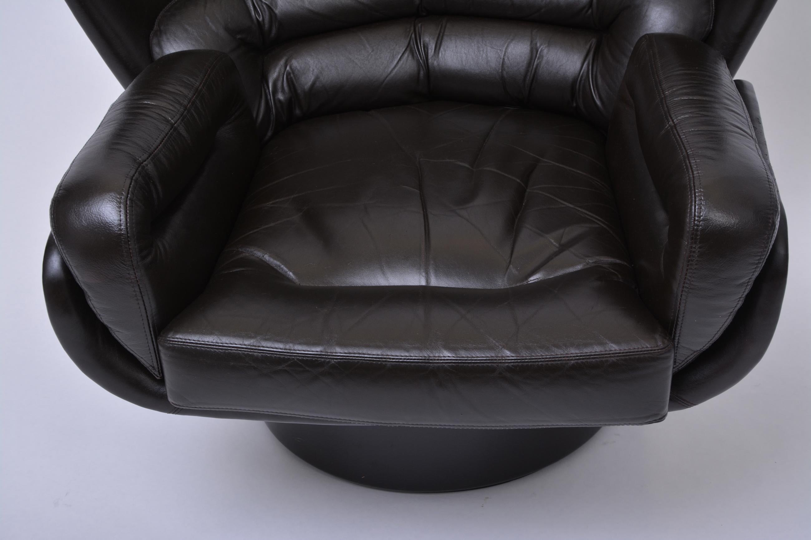 Mid-Century Modern Dark Brown Elda Chair by Joe Colombo for Comfort, 1963 5
