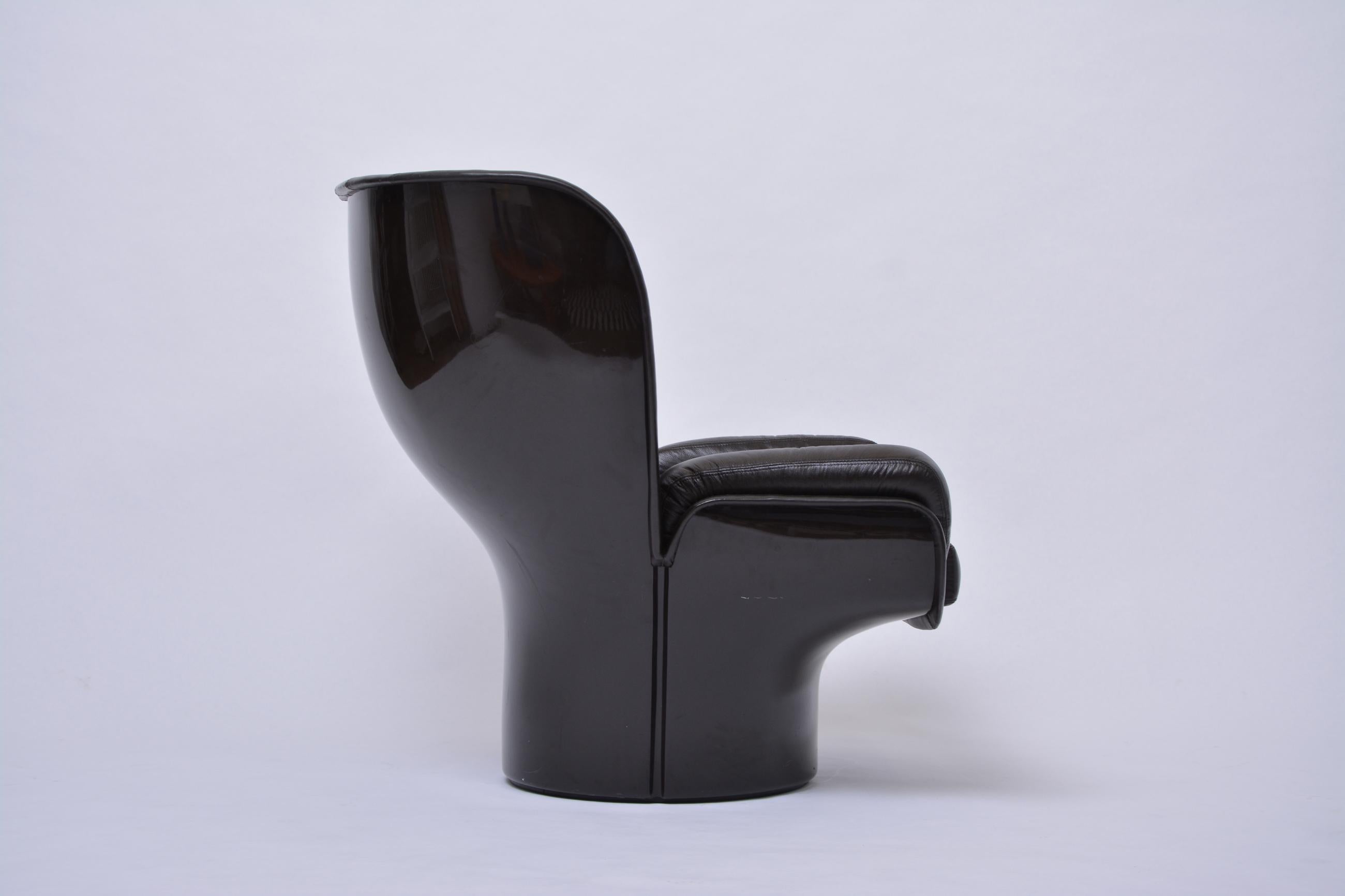 Mid-Century Modern Dark Brown Elda Chair by Joe Colombo for Comfort, 1963 In Good Condition In Berlin, DE