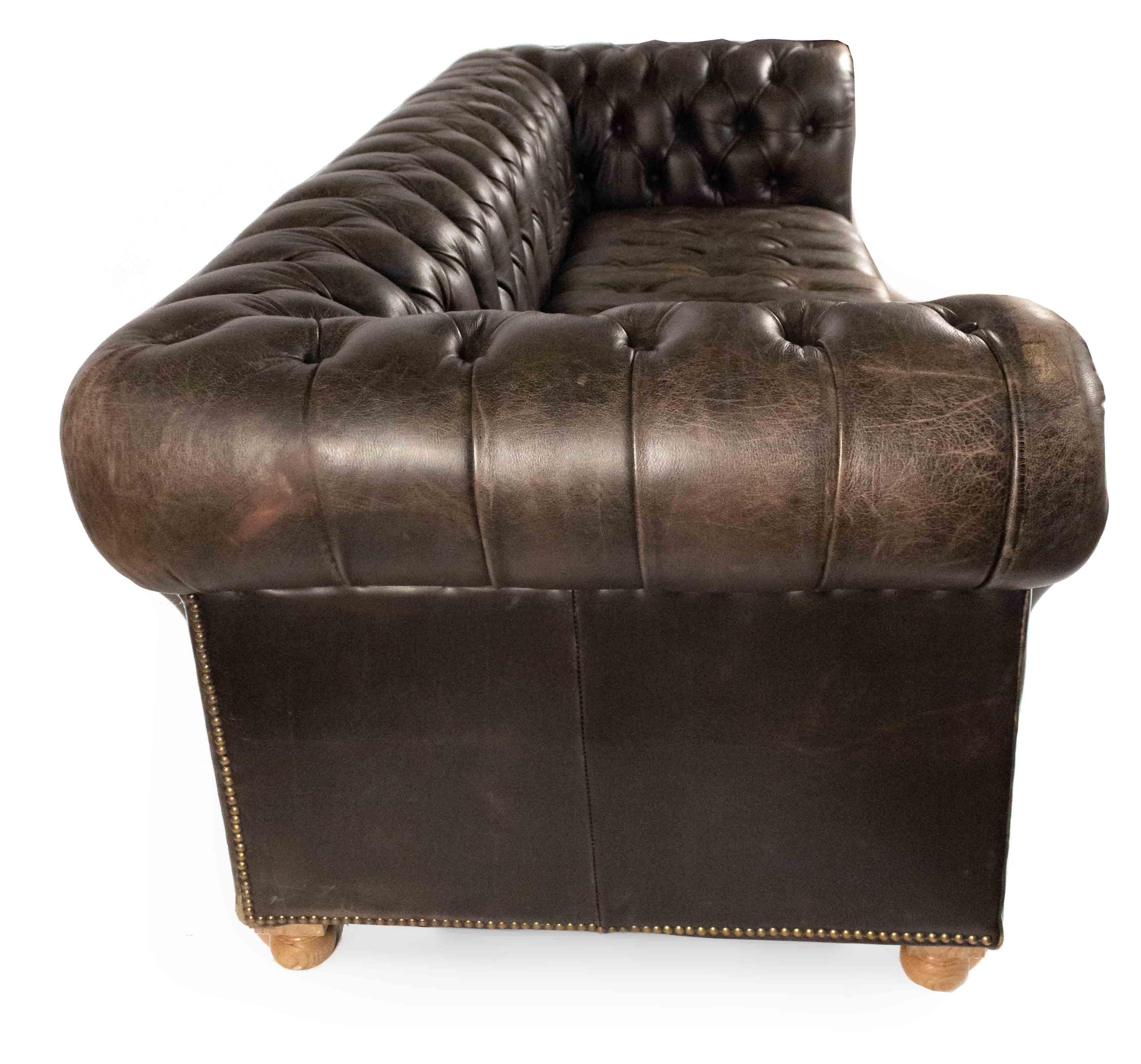 light brown leather chesterfield