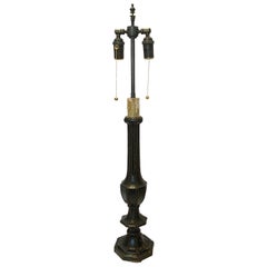Dark Brown Leather Lamp with Brass Studs, Spain, Midcentury