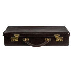 Antique Dark Brown Leather Norfolk Hide Attache