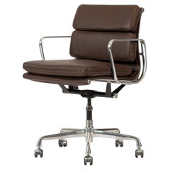 Dark Brown Leather Office Chair by Eames for Herman Miller