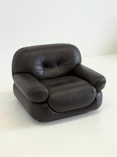Fauteuil Sapporo en cuir marron foncé pour Mobil Girgi