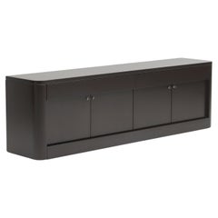 Dark brown minimalist sideboard designed by Frank De Clercq in 1967