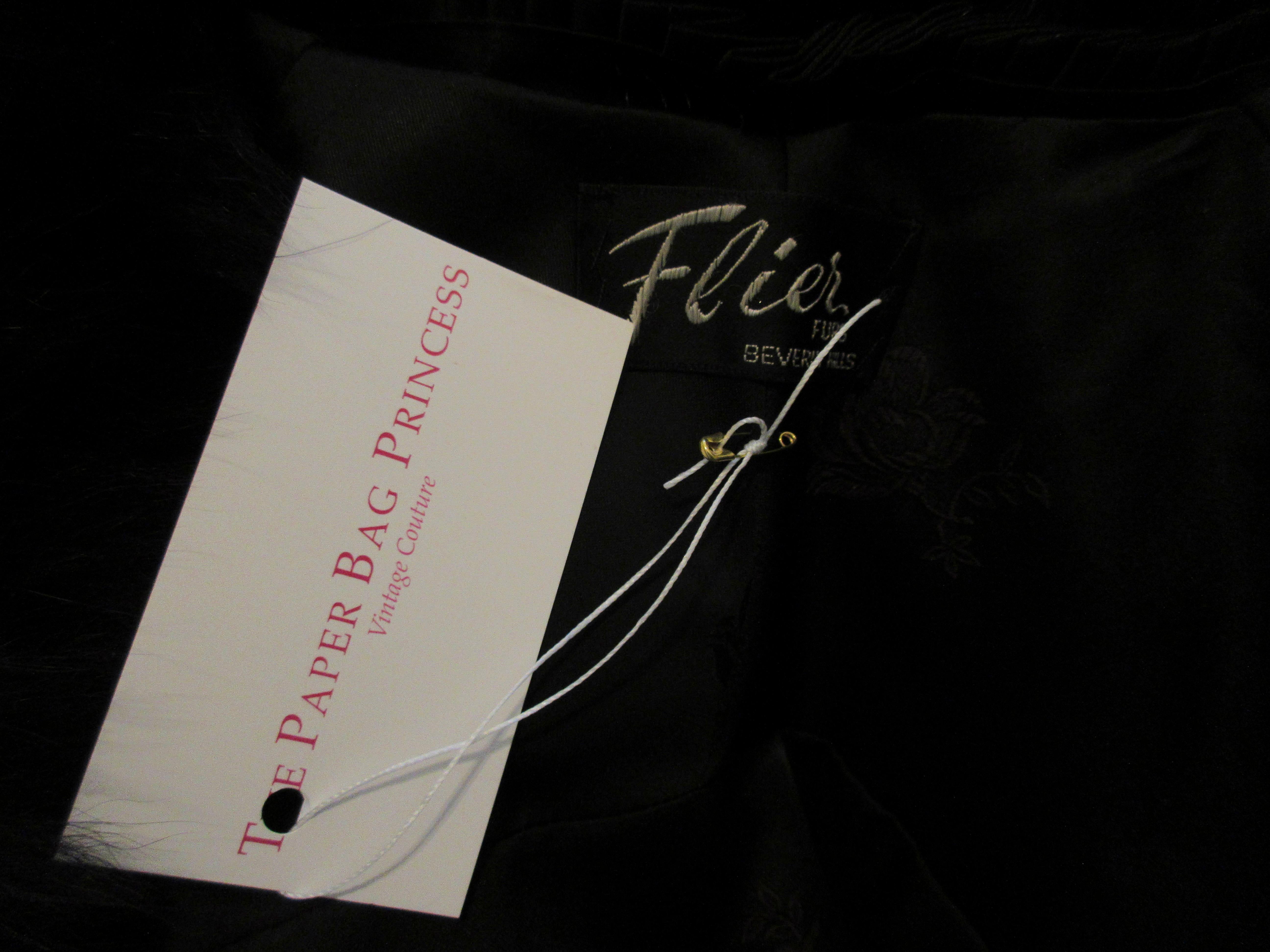 Dark Brown Mink Coat with Fox Fur Cuffs & Collar Size 8 10 12 For Sale 8