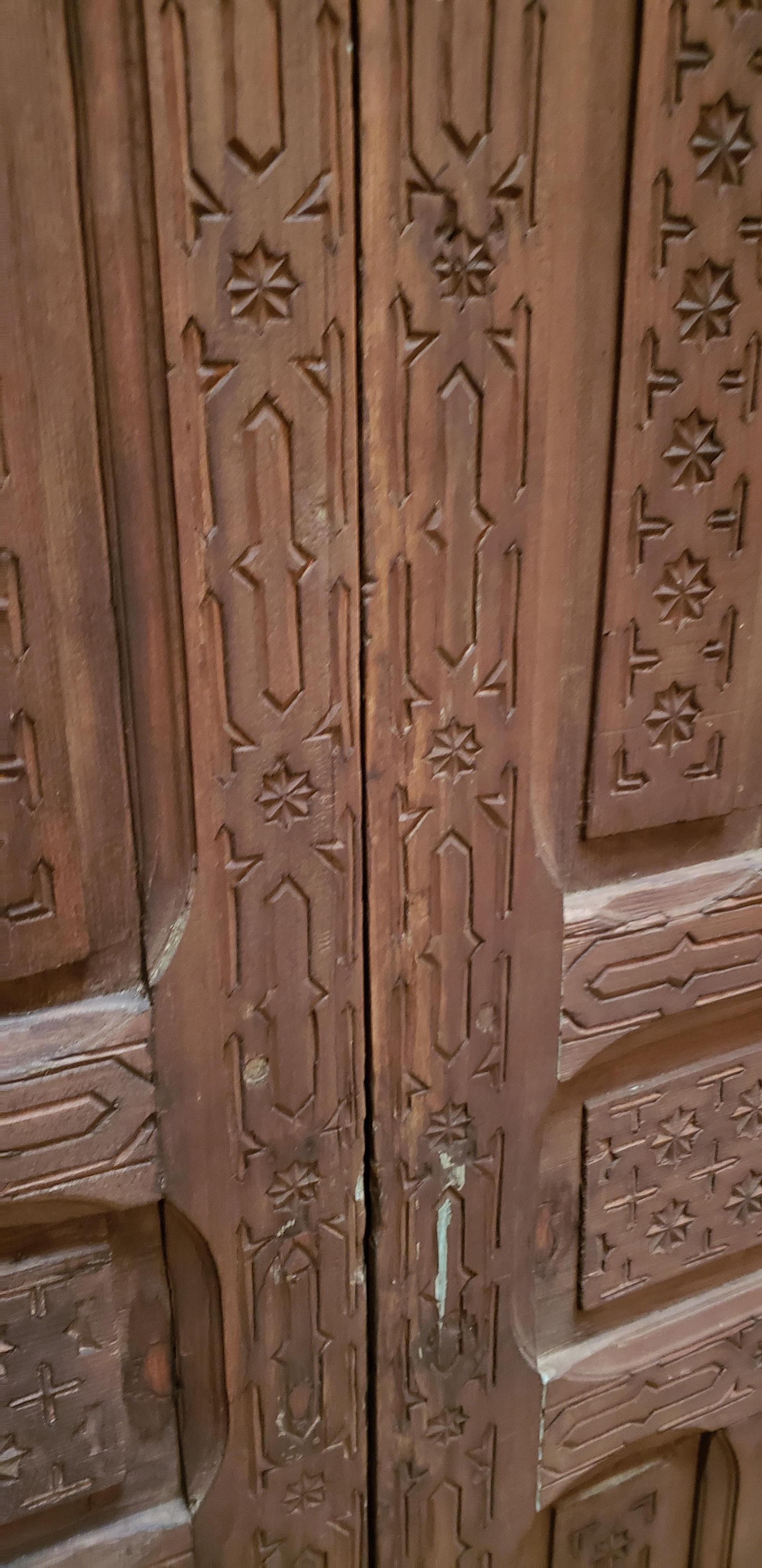 dark brown wood door