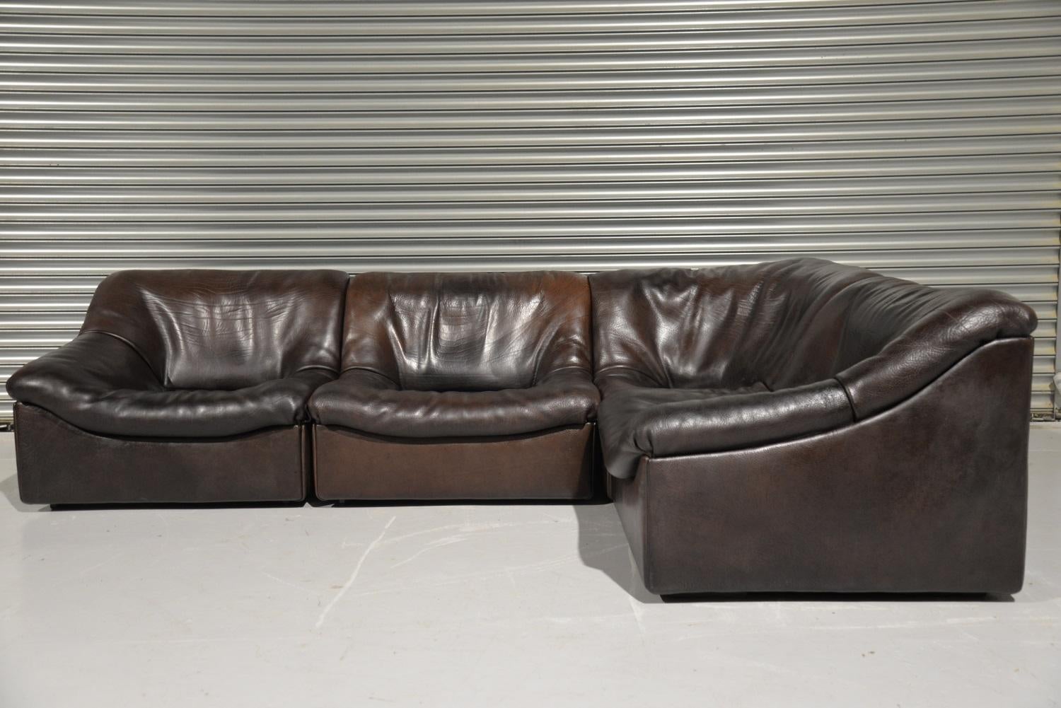 black leather corner sofa