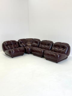 Dark Brown Nuvolone Modular Lounge Sofa by Rino Maturi for Mimo Padova