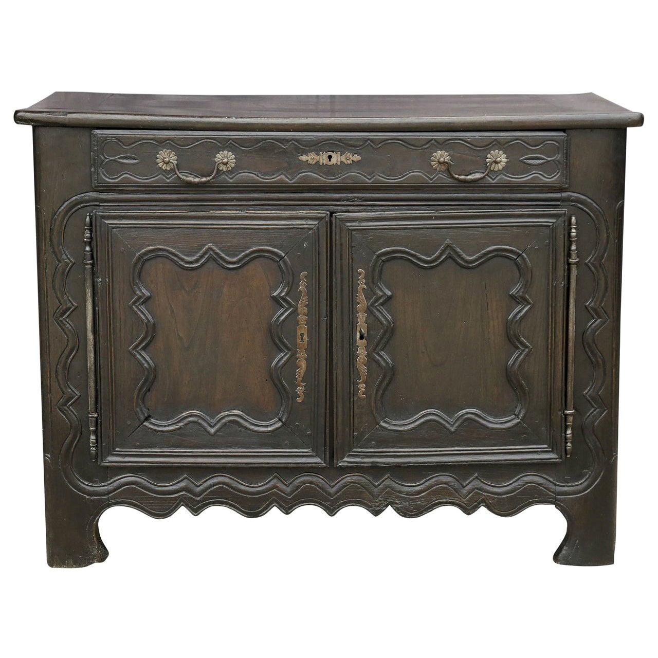 Dark Brown Oak French Buffet