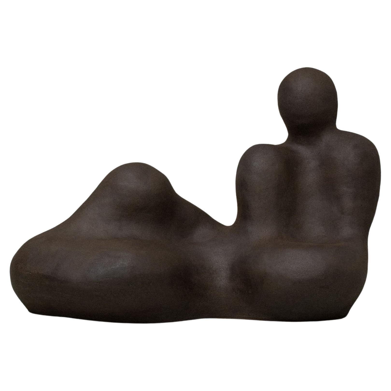Dark Brown OM Sculpture by Common Body For Sale