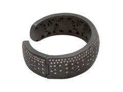 Bracciale marrone scuro con pave di diamanti