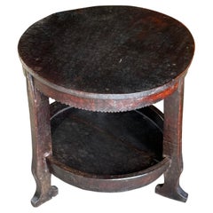 Dark Brown Wooden Side Table, Niger, 1920s