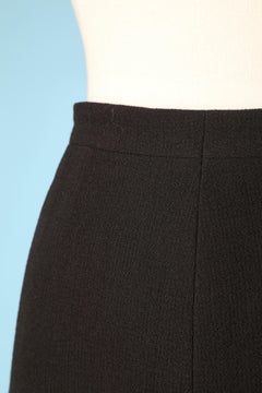 Dark brown wool skirt CHANEL
