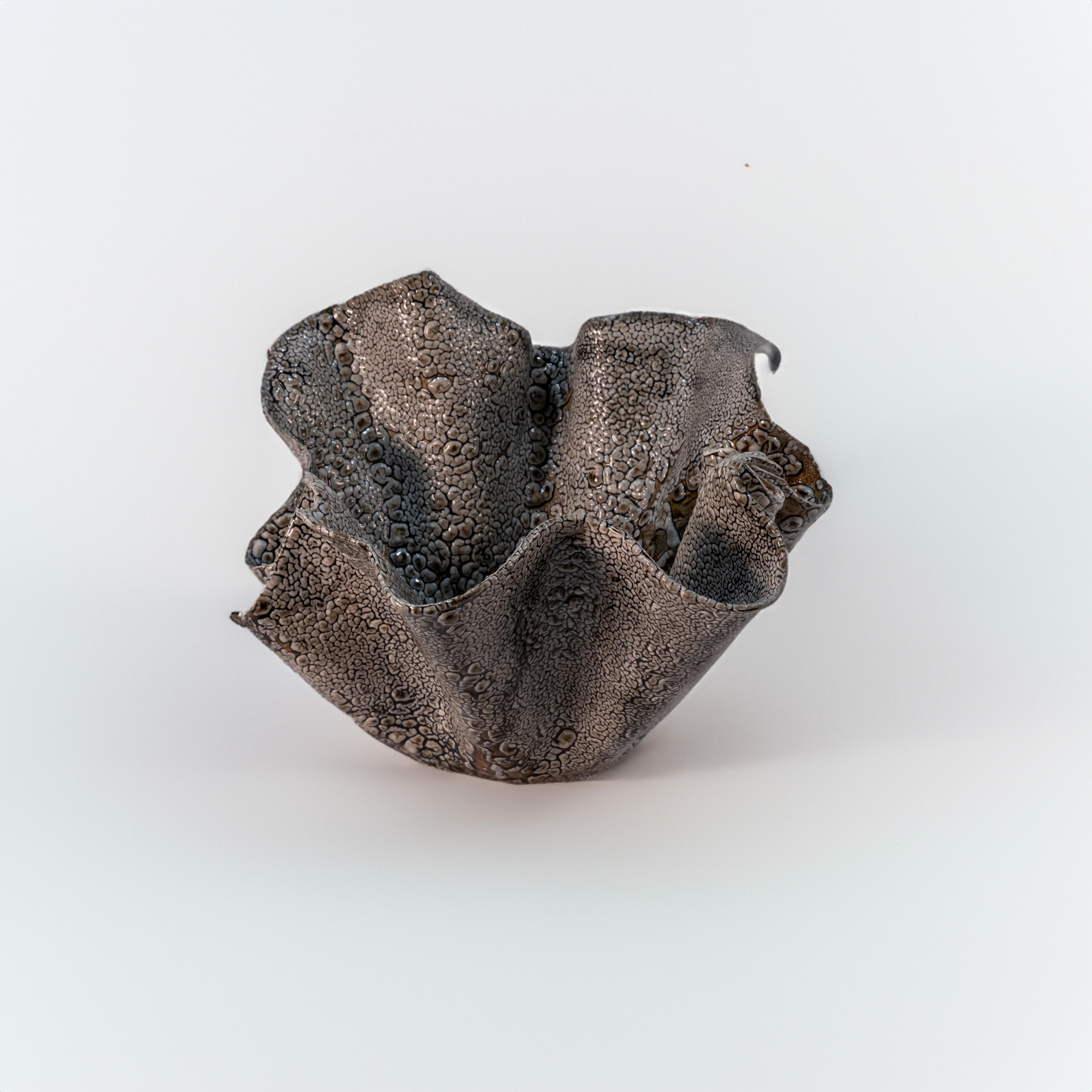 Organic Modern Dark Ceramic Vessel by Alex Muradian For Sale