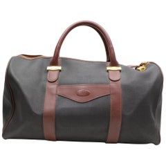 Vintage Dark Chocolate Boston Duffle 865953 Brown Canvas Weekend/Travel Bag