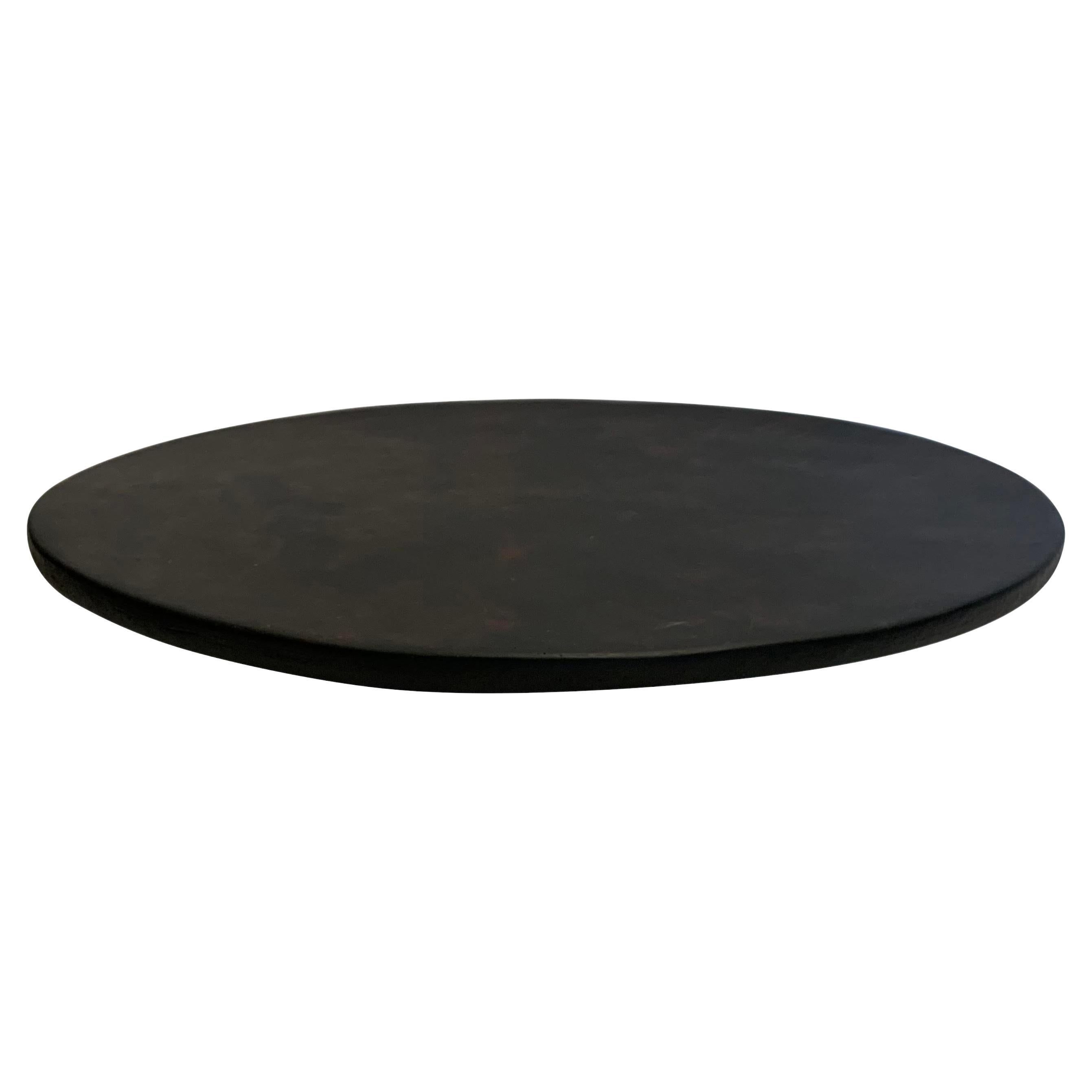 Dark Coffee Color Large Footed Platter, China, Contemporary For Sale
