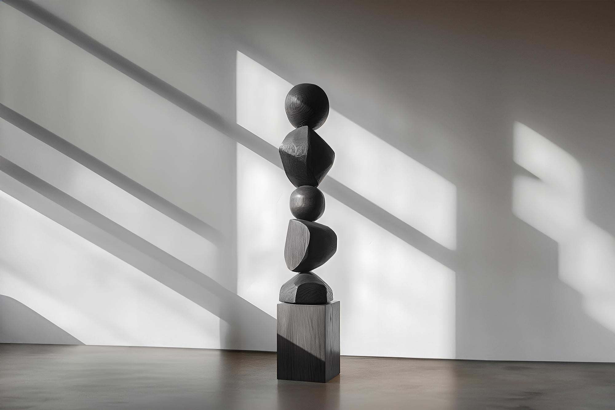 Dark Elegance, Biomorphic Black Solid Wood Crafted by NONO, Still Stand No93
——

Joel Escalona's wooden standing sculptures are objects of raw beauty and serene grace. Each one is a testament to the power of the material, with smooth curves that